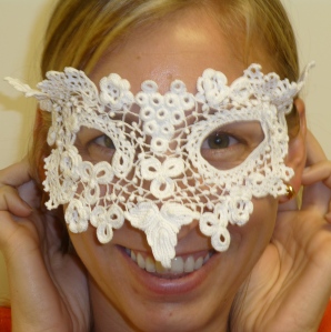 Megan modelling mask